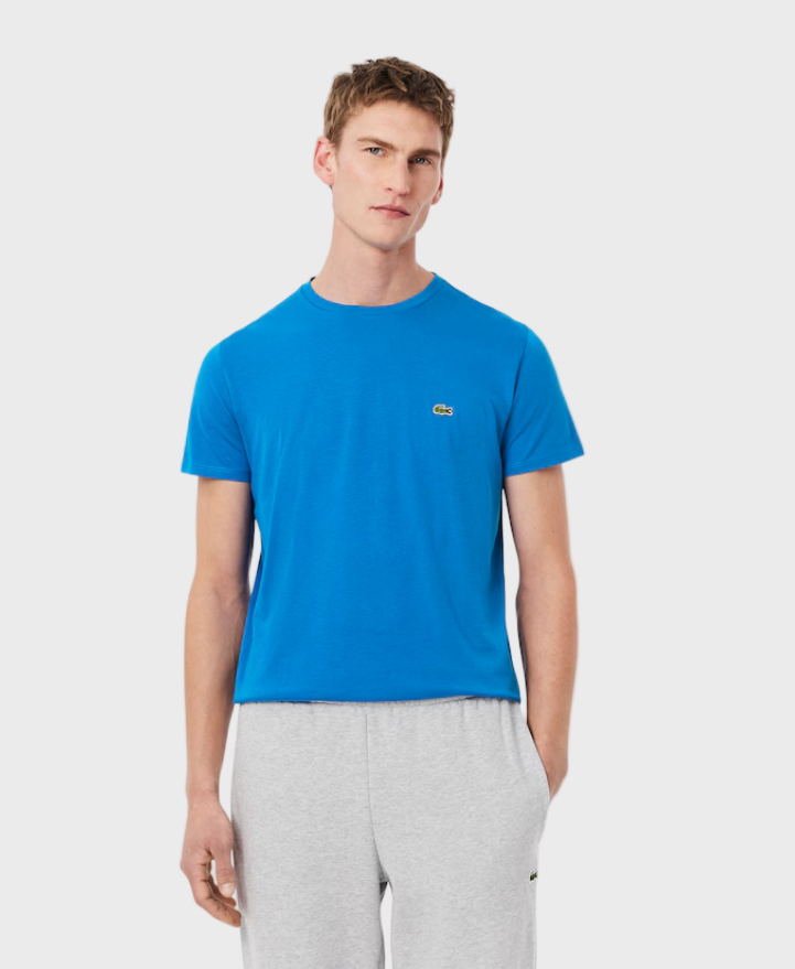 Lacoste TH6709 Cotton Pima T-Shirt - 3D3 Denim Blue