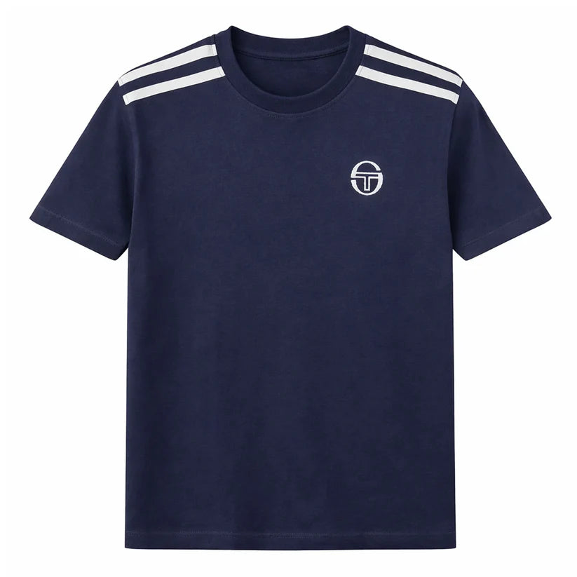 Sergio Tacchini STM12239 Locchi T-Shirt - Maritime Blue/White