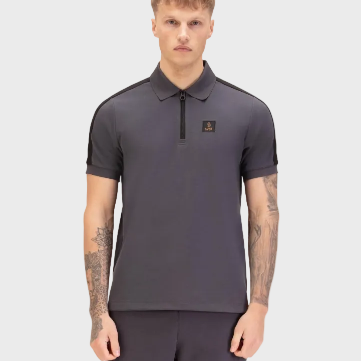 Luke 1977 Caltech 1000 Zip Polo - Charcoal