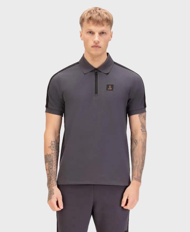 Luke 1977 Caltech 1000 Zip Polo - Charcoal