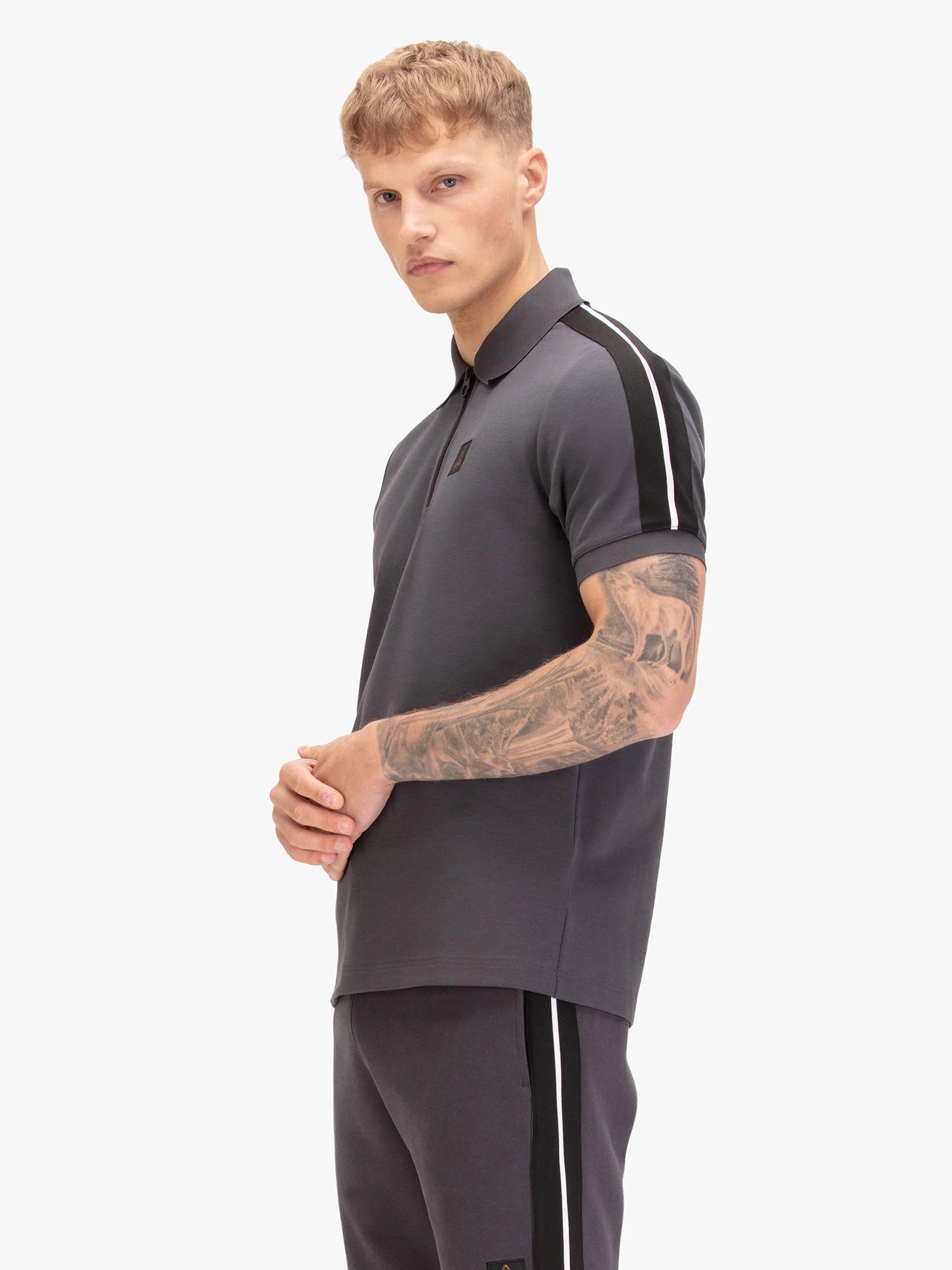 Luke 1977 Caltech 1000 Zip Polo - Charcoal