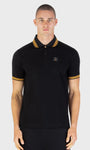 Luke 1977 Makati Honeycomb Textured Polo Shirt - Black