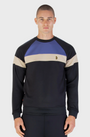 Luke 1977 Adam 3 Panelled Crewneck Sweatshirt - Black Future Dusk