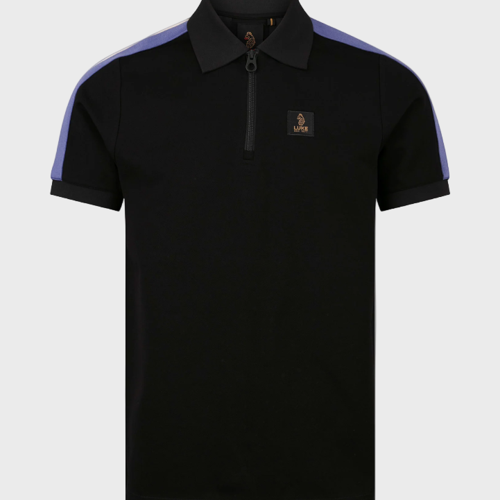 Luke 1977 Caltech 1000 Zip Polo - Black Future Dusk