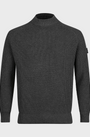 Luke 1977 M810651 Cromer Plated Crew Knitwear Charcoal