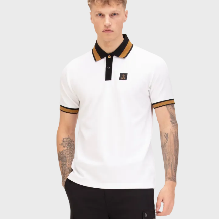 Luke 1977 Makati Honeycomb Textured Polo Shirt - White
