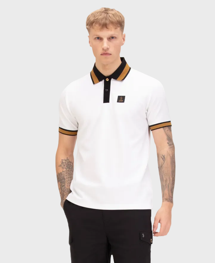 Luke 1977 Makati Honeycomb Textured Polo Shirt - White