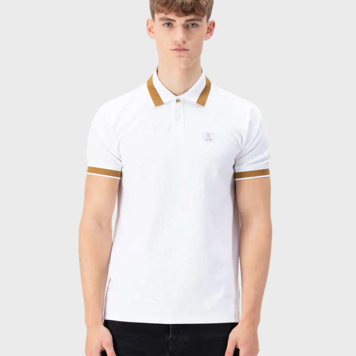 Luke 1977 Makati Polo Shirt - White/Gold