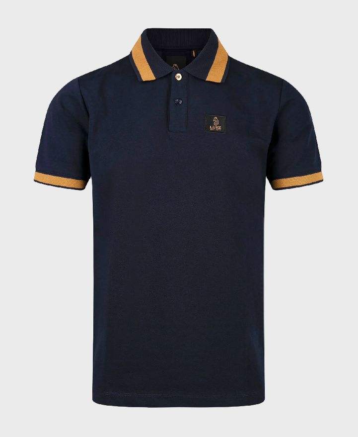Luke 1977 Makati Polo Shirt Navy Gold