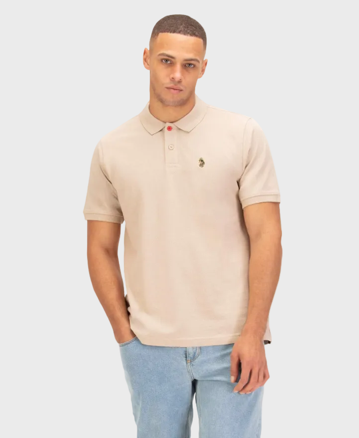 Luke 1977 New Mead Pique Polo Shirt - Stone