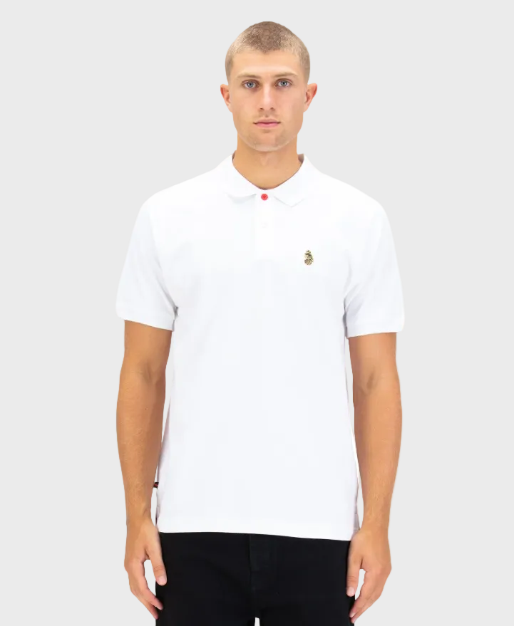 Luke 1977 New Mead Pique Polo Shirt - White
