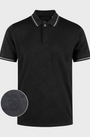Luke 1977 Saxon Textured Polo Shirt - Black