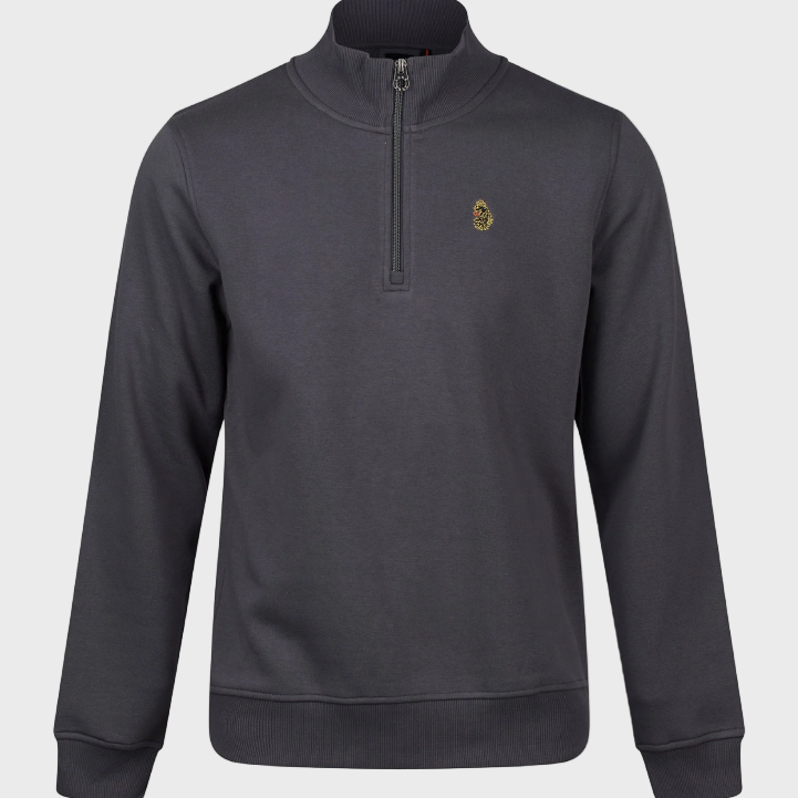 Luke 1977 Sydney 1000 1/4 Zip Sweatshirt Charcoal