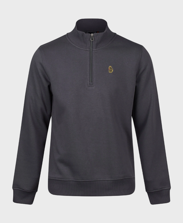 Luke 1977 Sydney 1000 1/4 Zip Sweatshirt Charcoal