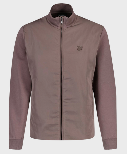 Lyle & Scott Funnel Neck Hybrid Jacket - Plum