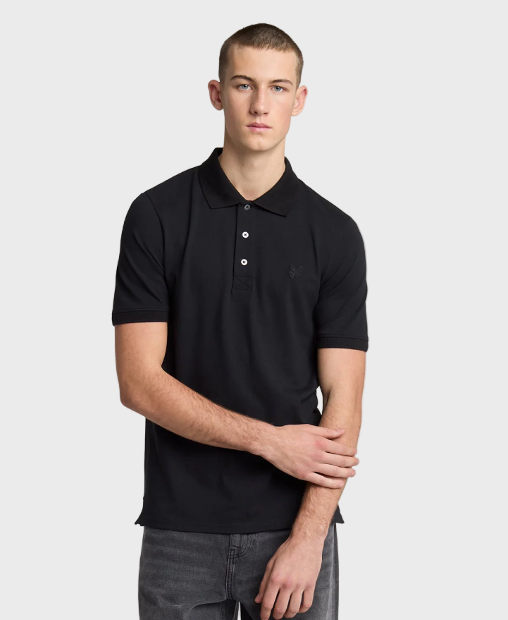 Lyle & Scott Superfine Cotton Polo Shirt - Black