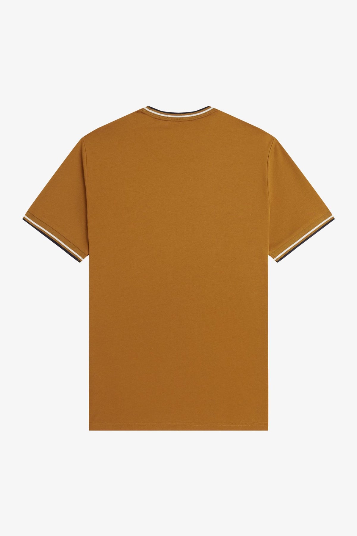 Fred Perry M1588V Twin Tipped T-Shirt V46 - Dark Caramel/Ecru/Navy