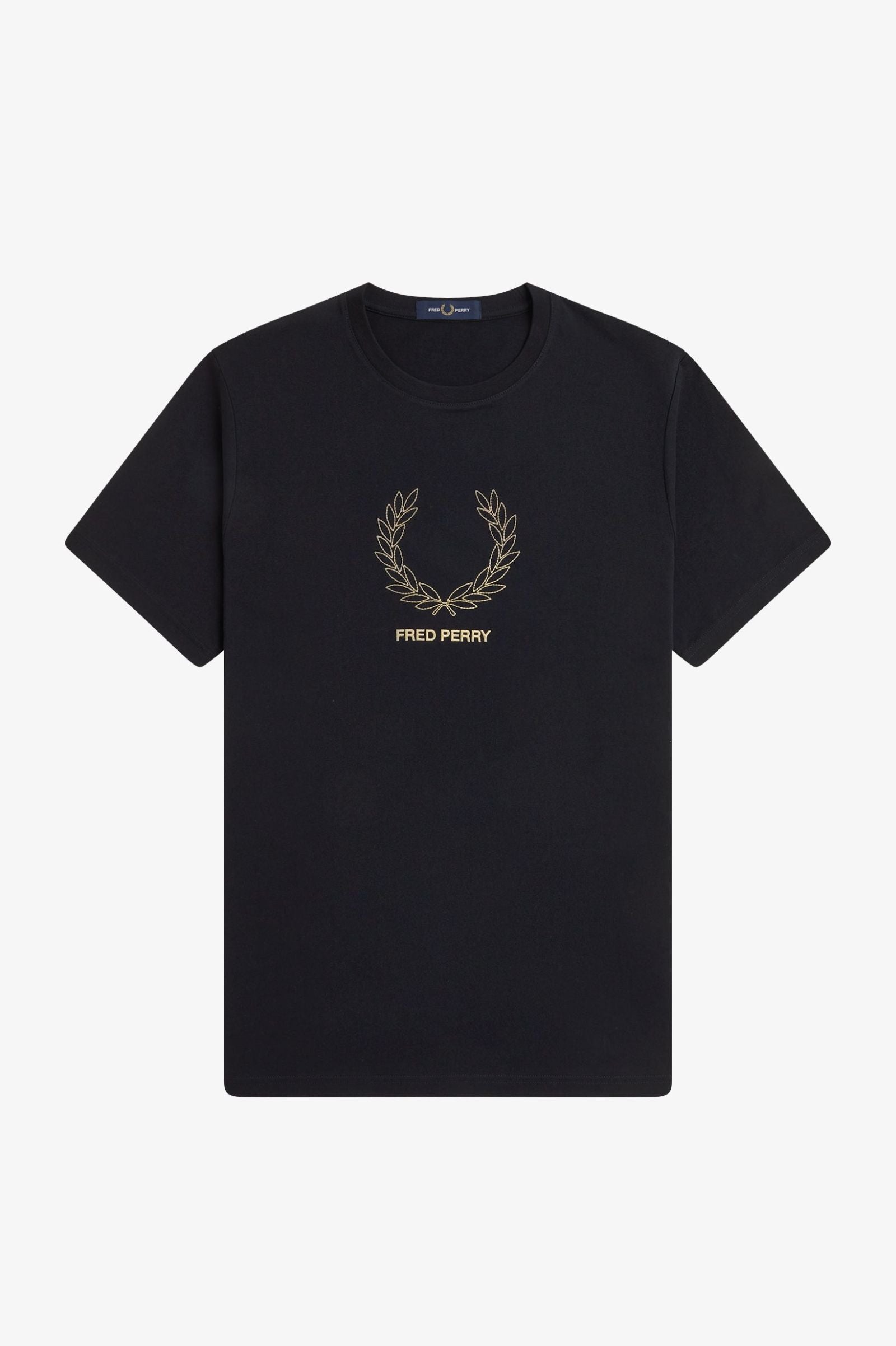 Fred Perry M1775 Outline Laurel Wreath T-Shirt - 102 Black