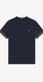 Fred Perry M2396 Twin Tipped Cuff T-Shirt 608 - Navy