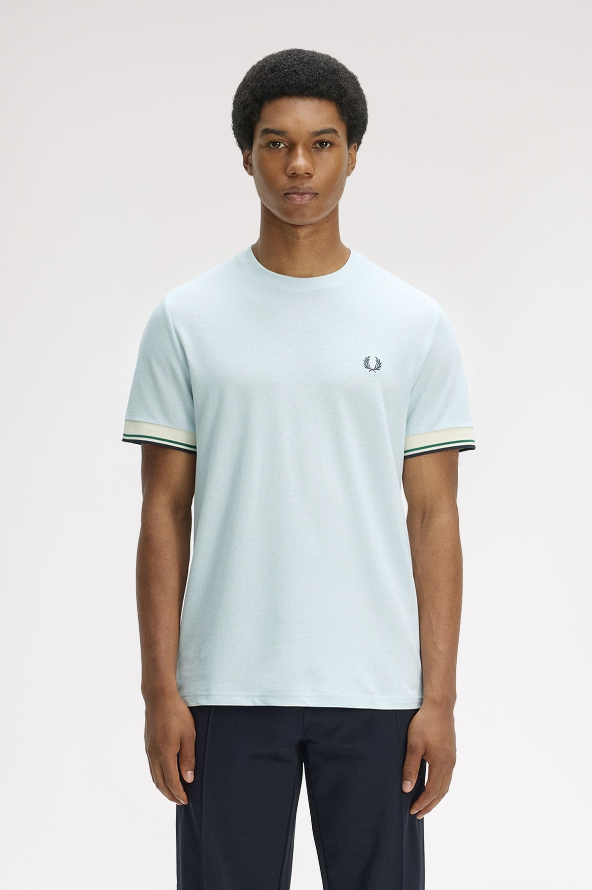 Fred Perry M2396 Twin Tipped Cuff T-Shirt R30 - Light Ice