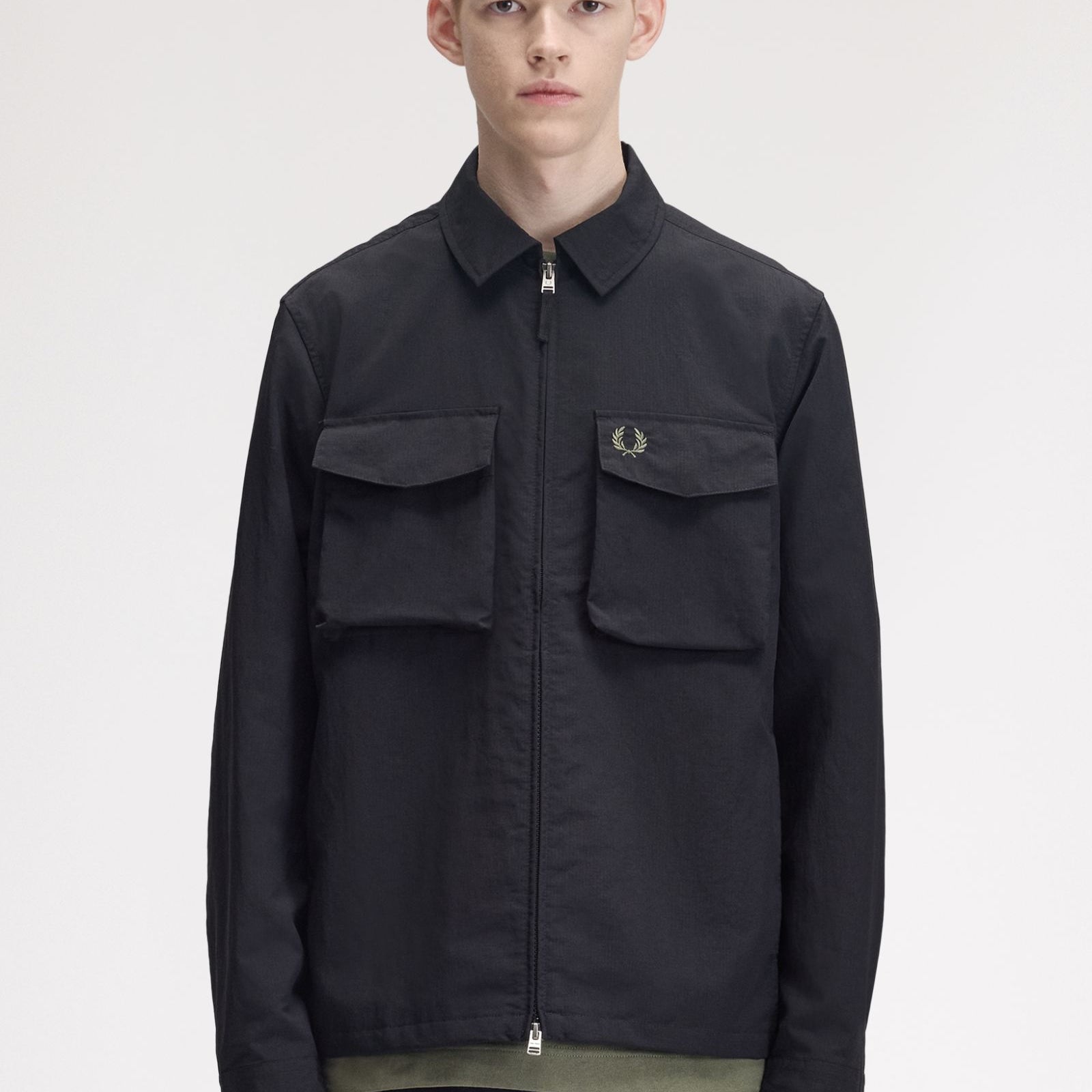 Fred Perry M2402 Ripstop Pocket Overshirt 184 - Black