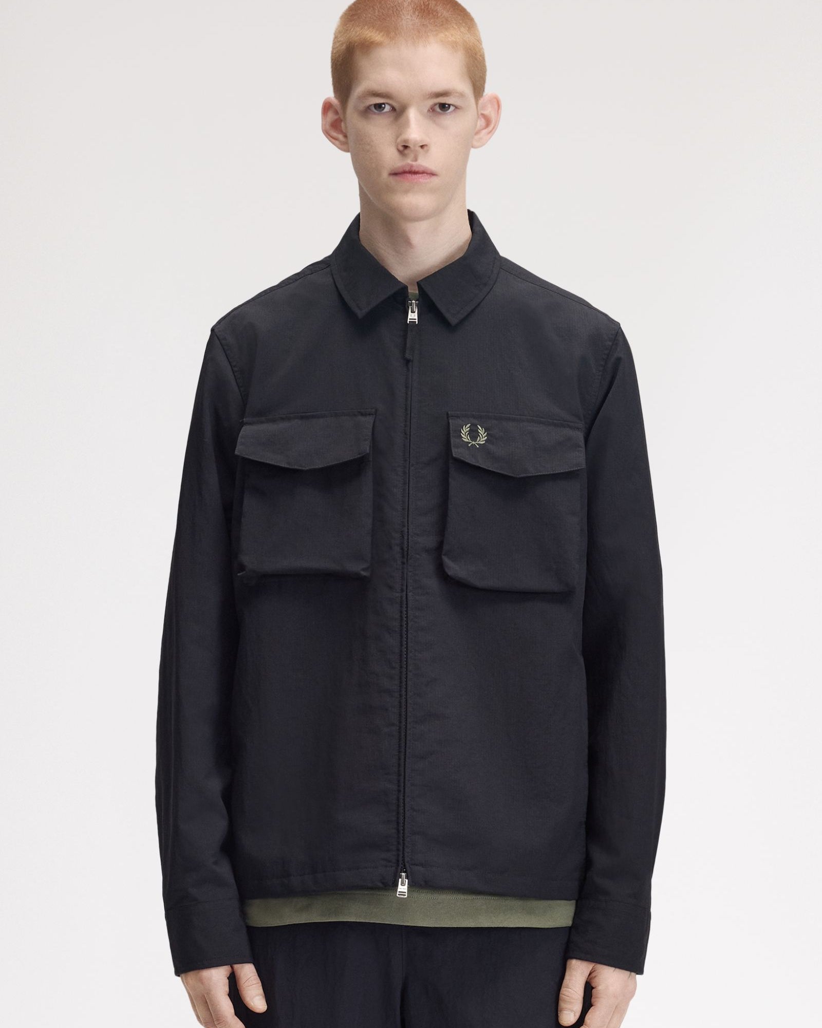 Fred Perry M2402 Ripstop Pocket Overshirt 184 - Black