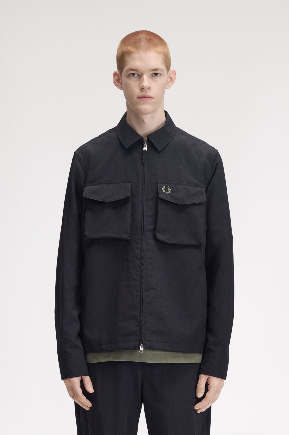 Fred Perry M2402 Ripstop Pocket Overshirt 184 - Black