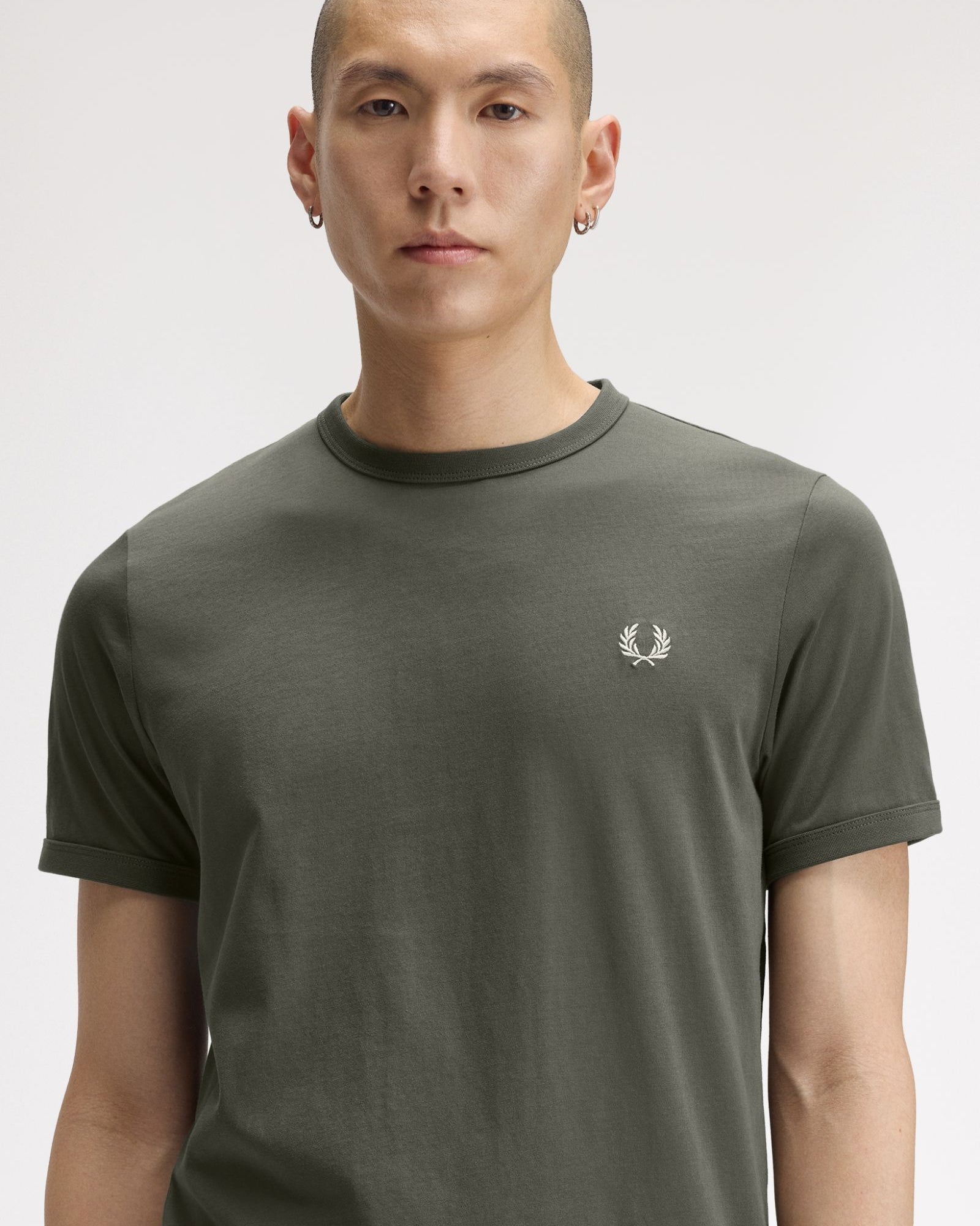 Fred Perry M3519 Ringer T-Shirt 148 - Field Green