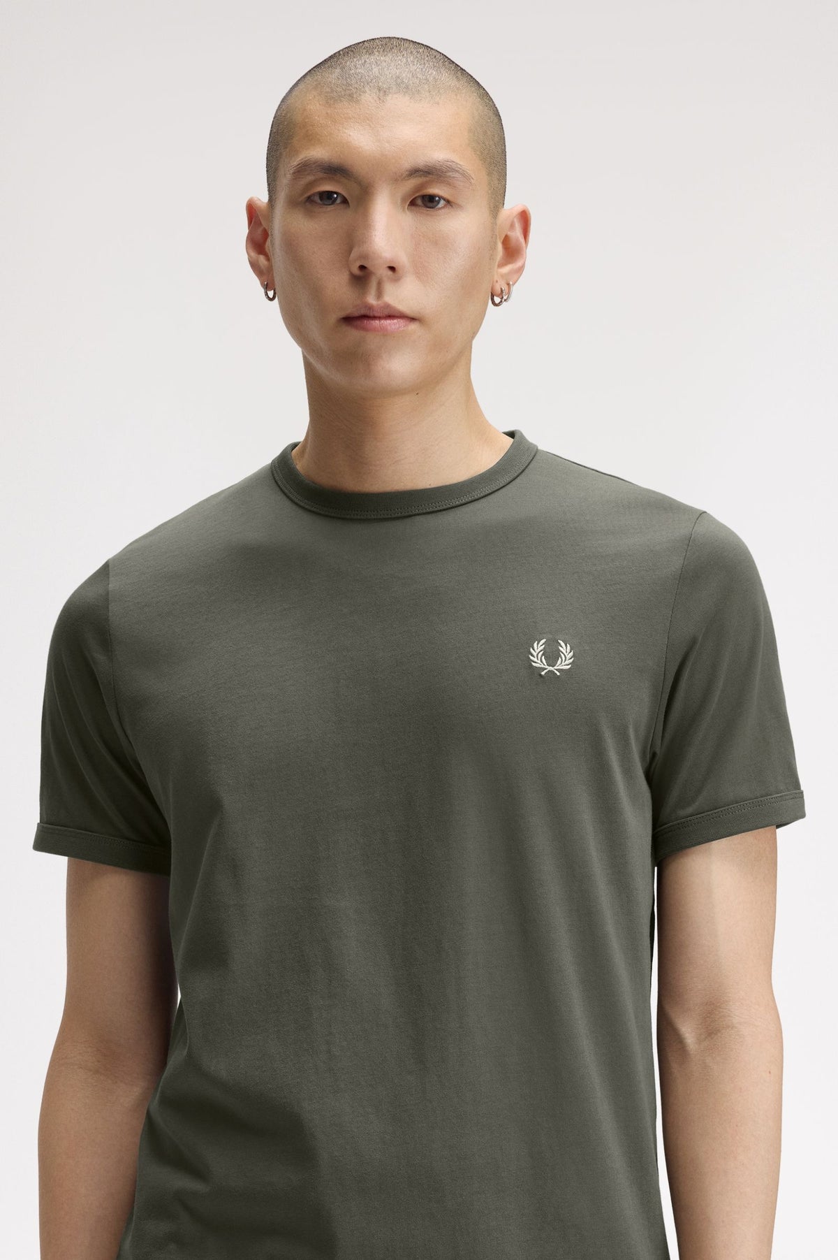 Fred Perry M3519 Ringer T-Shirt 148 - Field Green