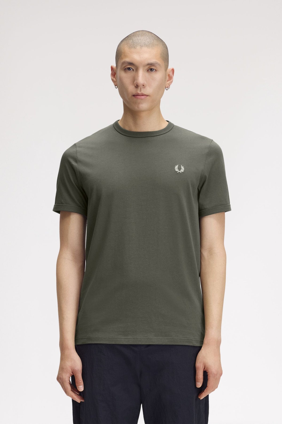 Fred Perry M3519 Ringer T-Shirt 148 - Field Green
