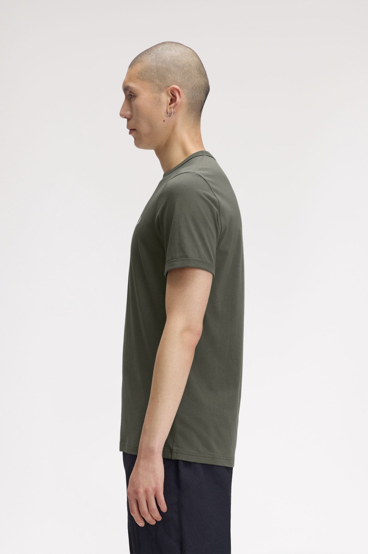 Fred Perry M3519 Ringer T-Shirt 148 - Field Green