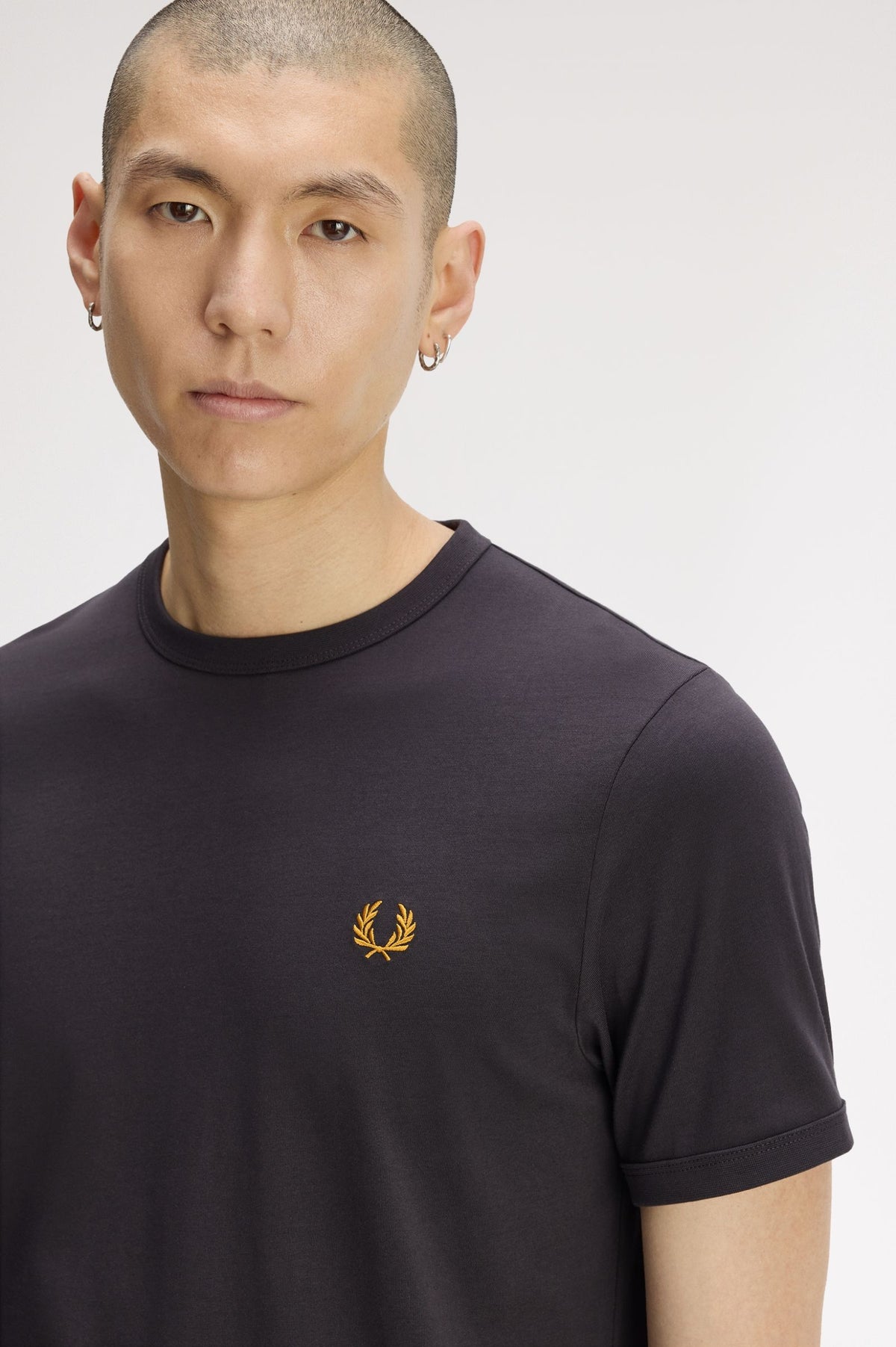 Fred Perry M3519 Ringer T-Shirt 61C - Anchor Grey