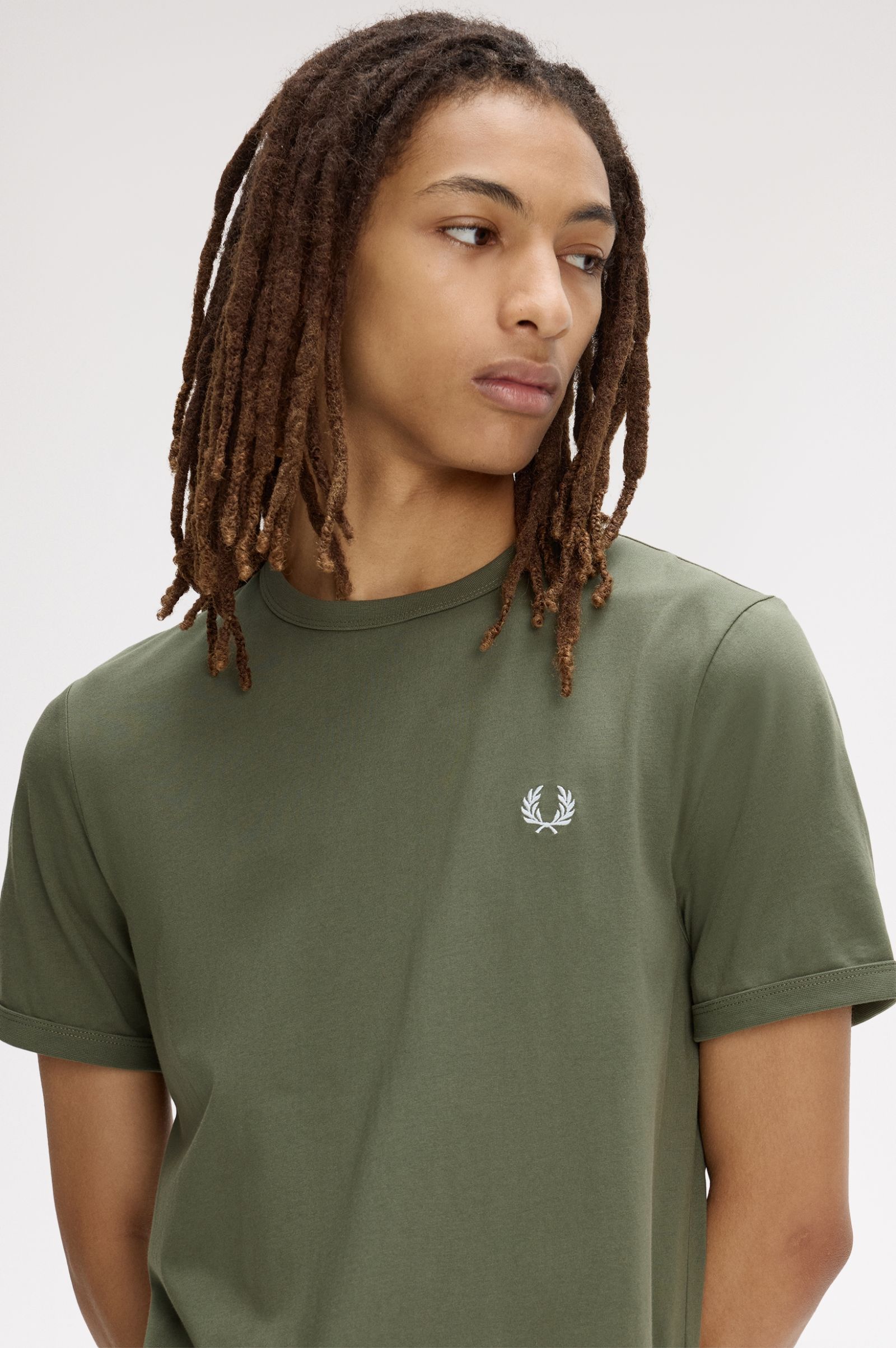 Fred Perry M3519 Crew Neck T-Shirt - Laurel W Green W19