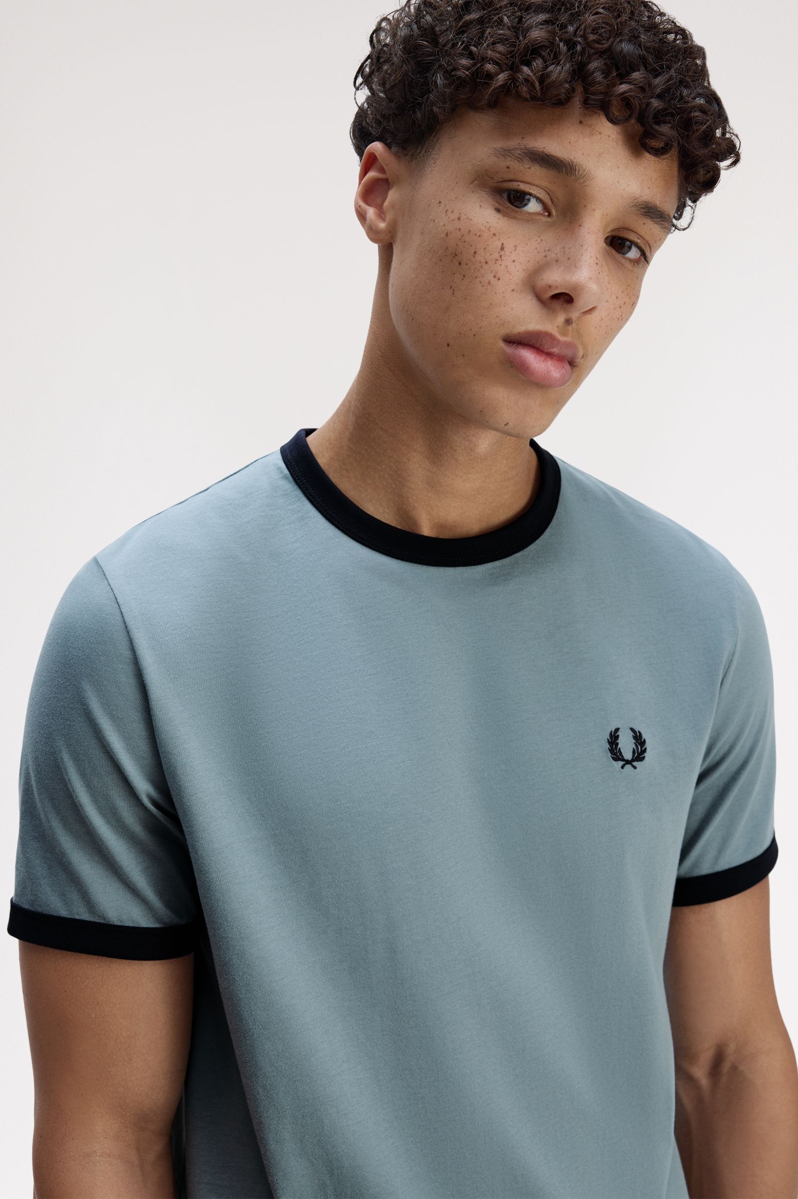 Fred Perry M3519 Ringer T-Shirt - Z56 Stockport Blue/Navy