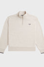 Fred Perry M3574 Half Zip Sweatshirt W50 Porridge Marl