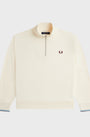 Fred Perry M3574 Half Zip Sweatshirt Z46 Ecru