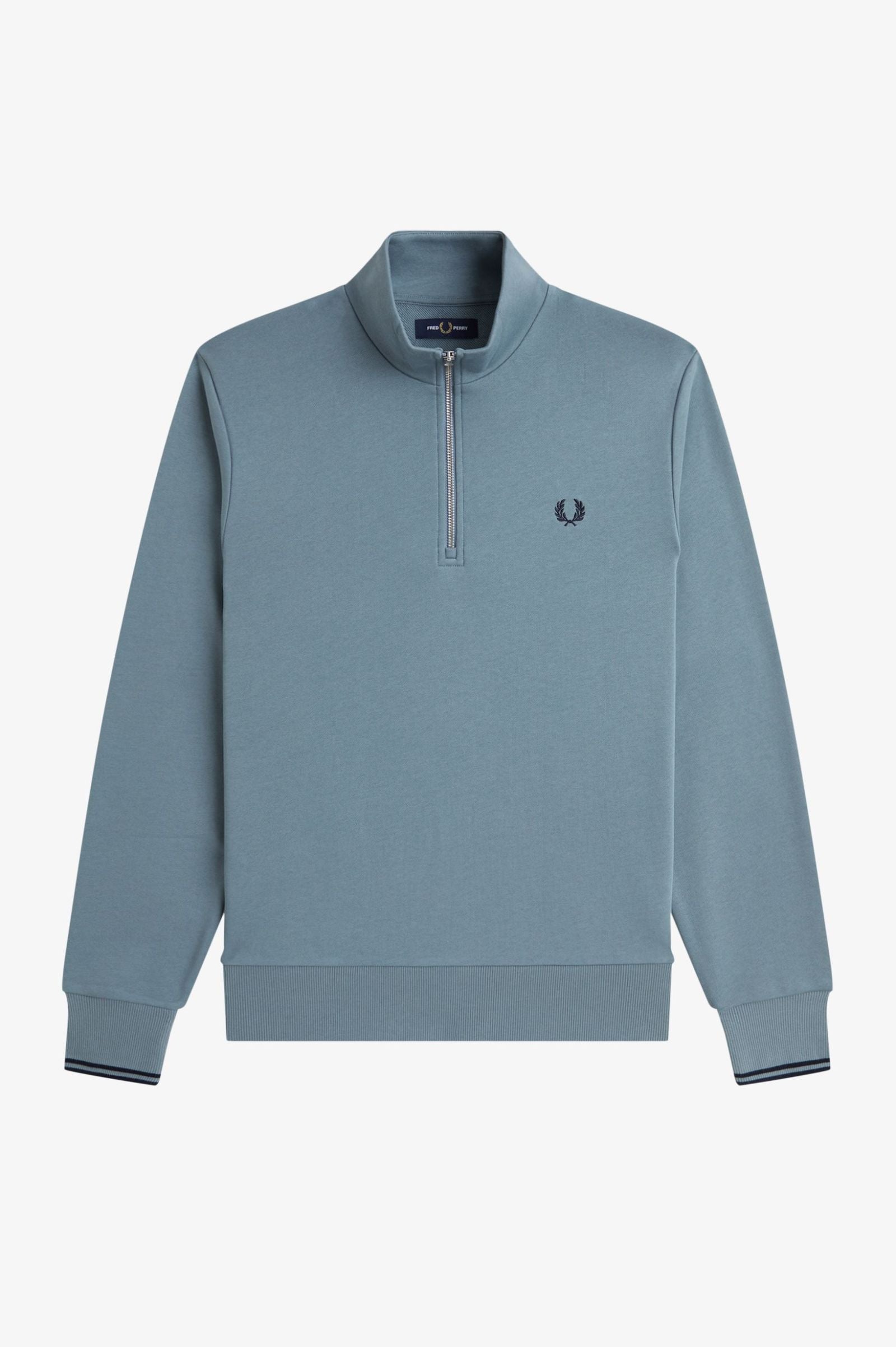 Fred Perry M5374 Half Zip Sweatshirt - Z56 Stockport Blue/Navy
