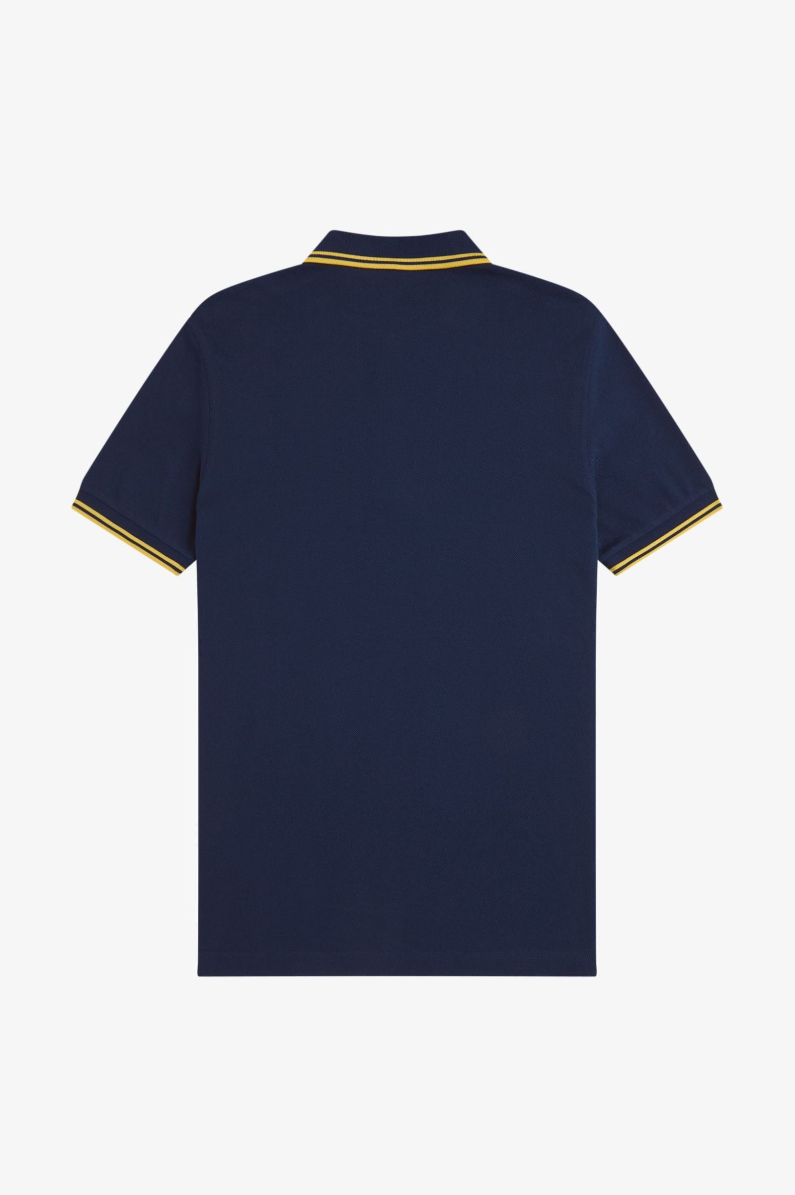 Fred Perry M3600 Twin Tipped Polo Shirt 02B - TNSBL/LMNBARLEY