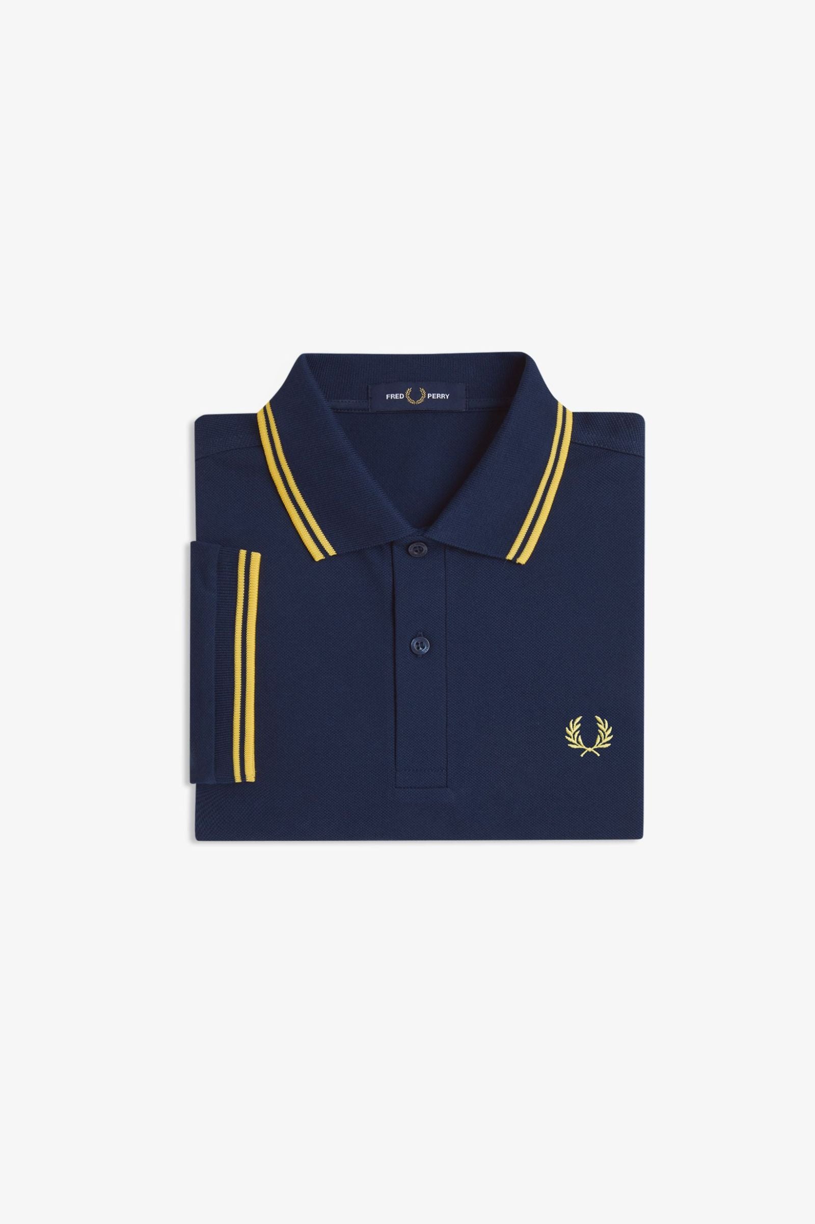 Fred Perry M3600 Twin Tipped Polo Shirt 02B - TNSBL/LMNBARLEY
