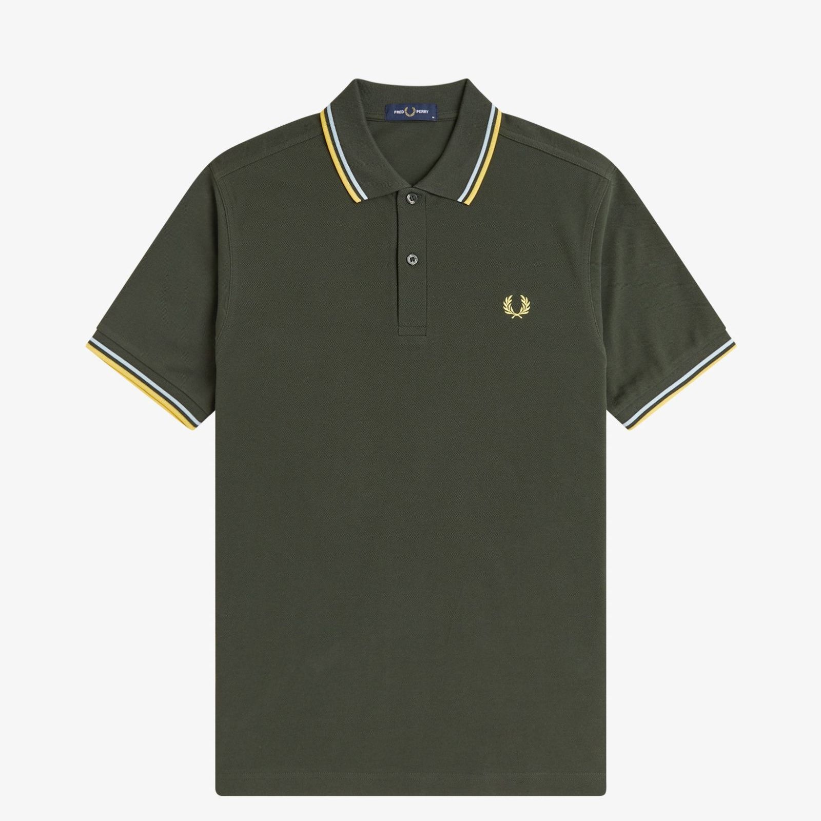 Fred Perry M3600 Twin Tipped Polo T-Shirt 05B - HNTNGR/LGIC/LMNB