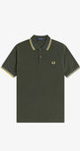 Fred Perry M3600 Twin Tipped Polo T-Shirt 05B - HNTNGR/LGIC/LMNB