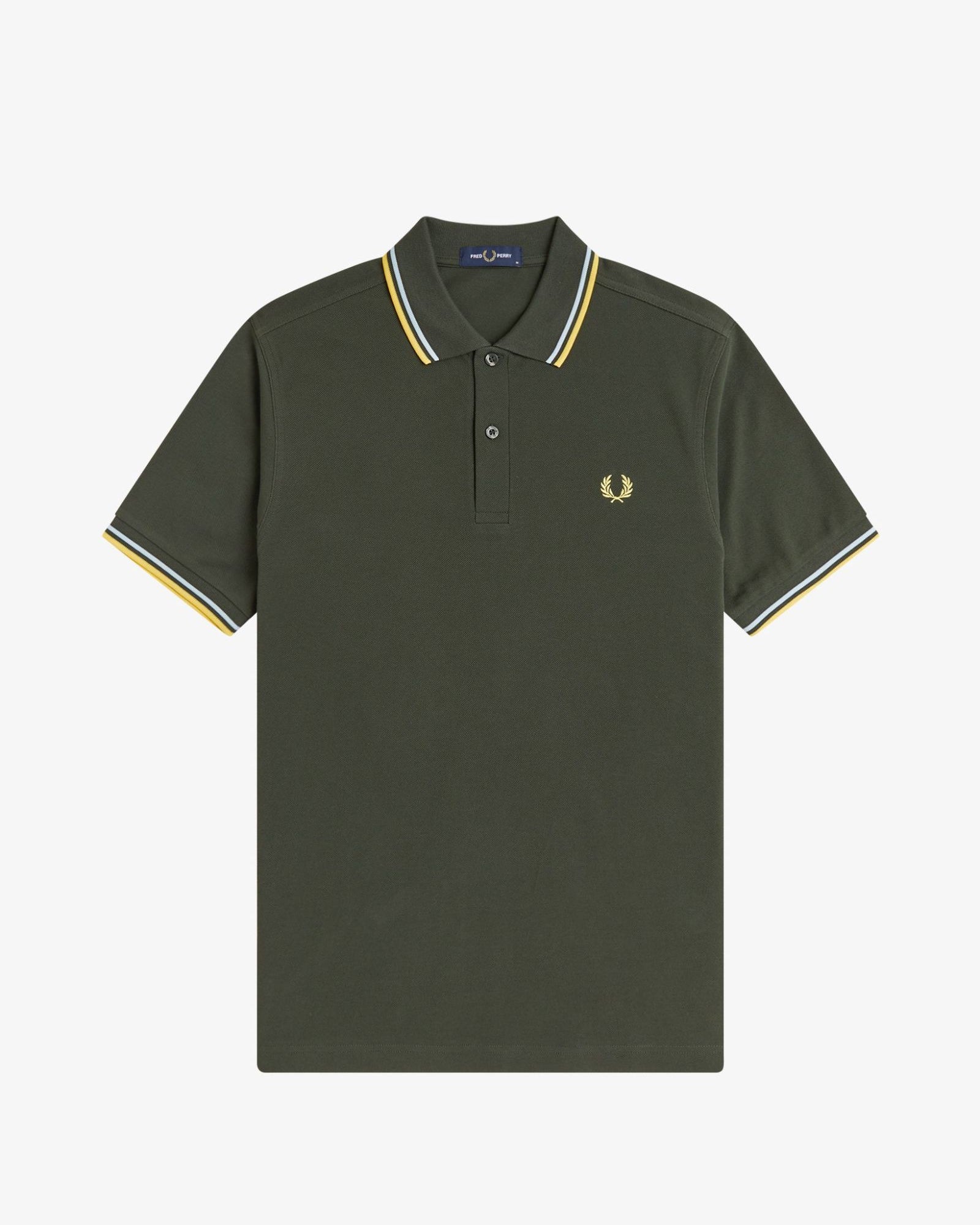 Fred Perry M3600 Twin Tipped Polo T-Shirt 05B - HNTNGR/LGIC/LMNB
