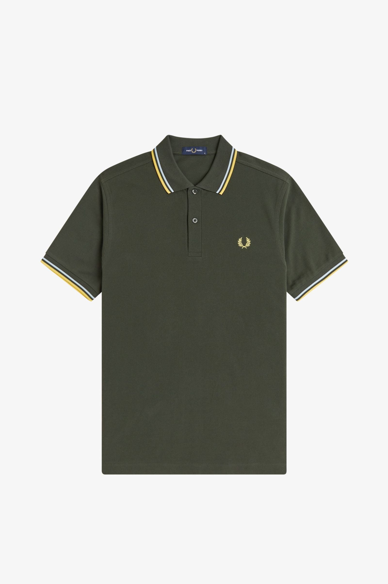 Fred Perry M3600 Twin Tipped Polo T-Shirt 05B - HNTNGR/LGIC/LMNB