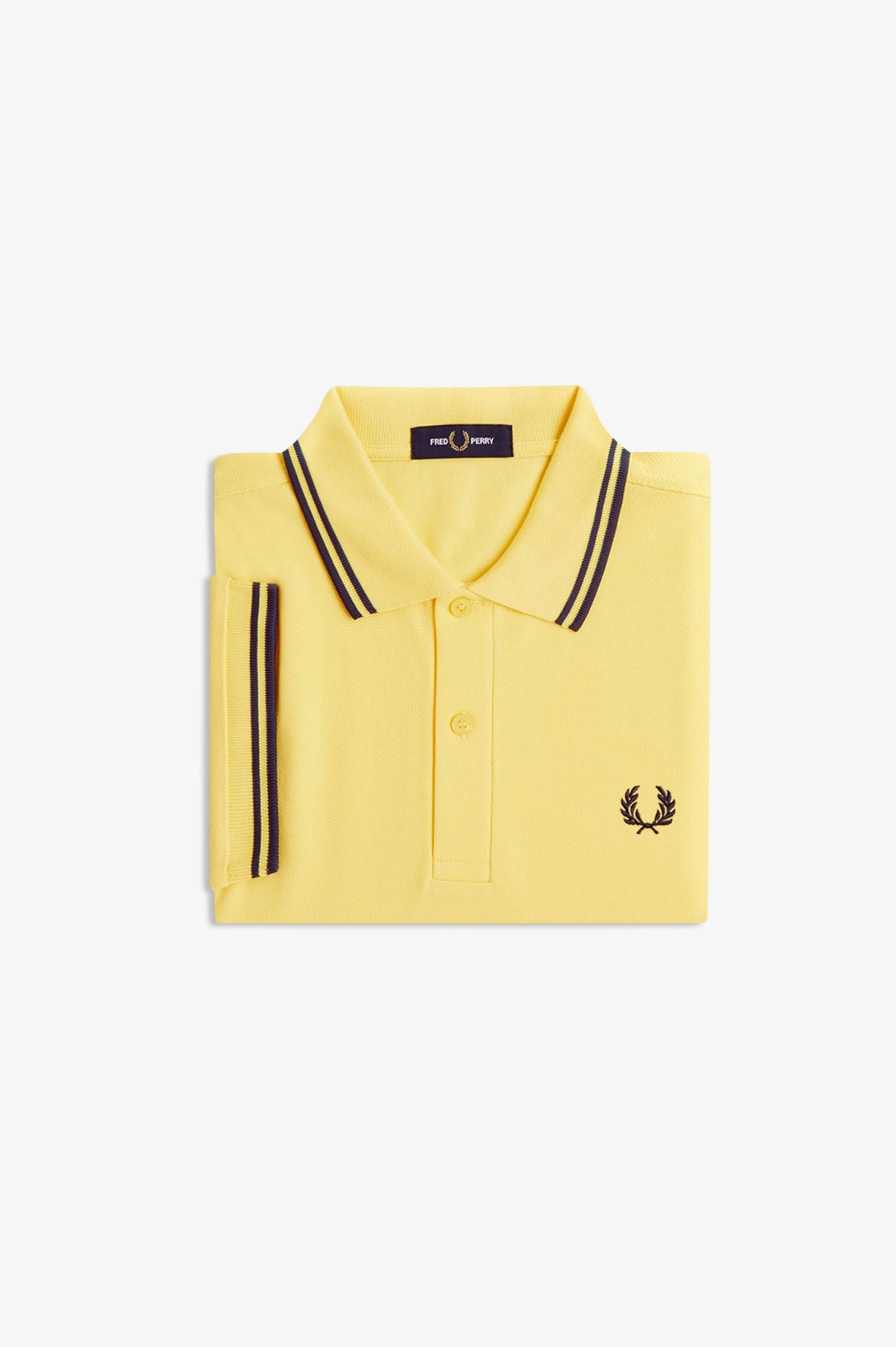 Fred Perry M3600 Twin Tipped Polo Shirt - Lmnbrly/Tnsblue 06B