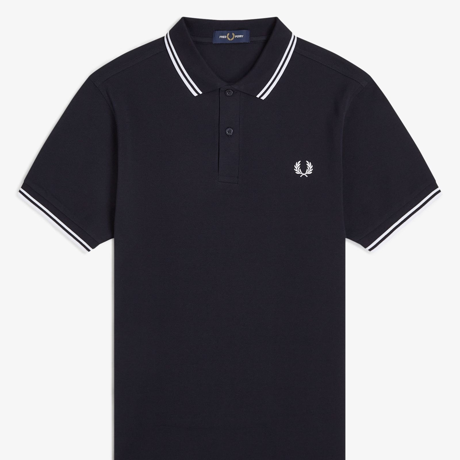 Fred Perry M3600 Twin Tipped Polo Shirt - 238 Navy/White