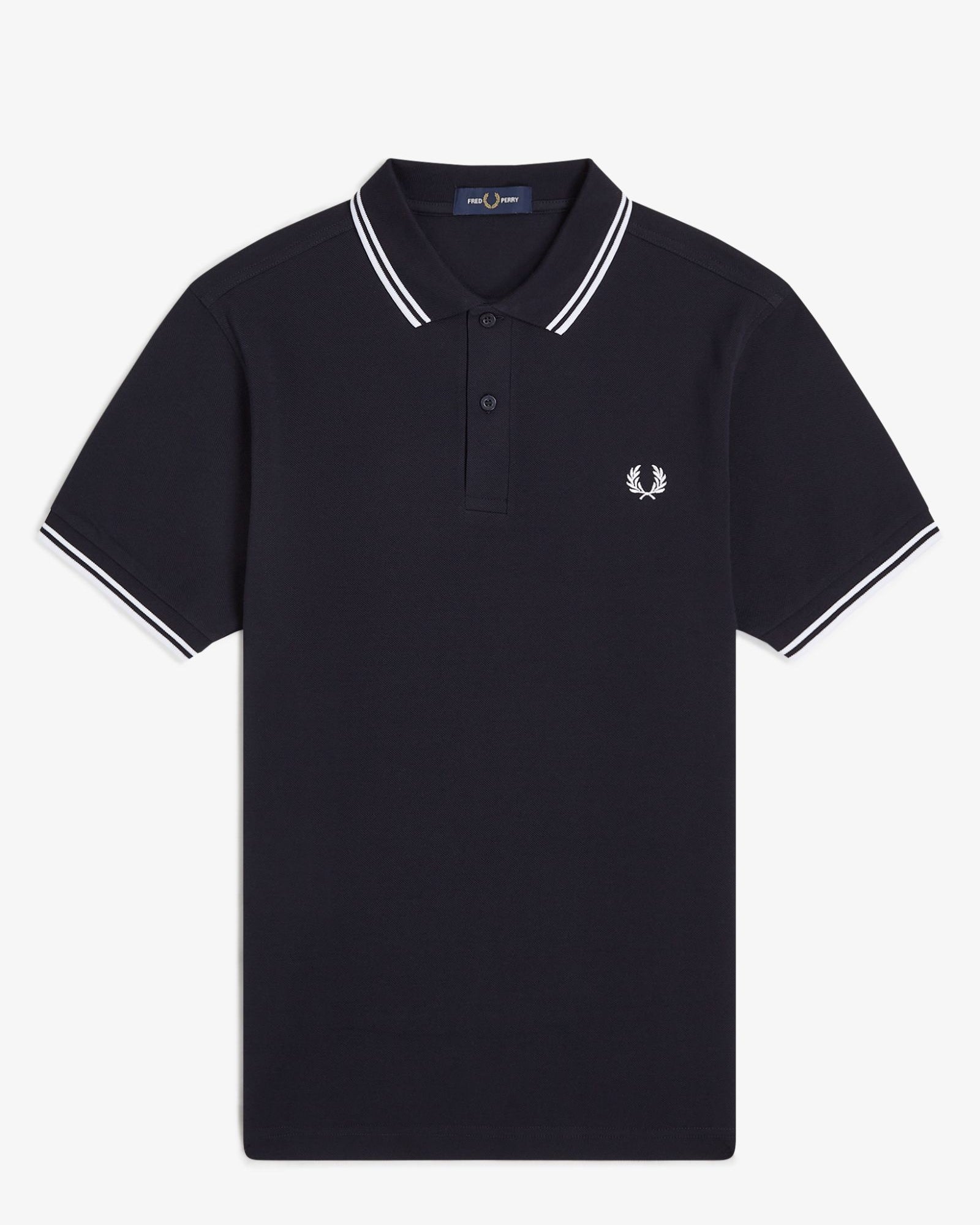 Fred Perry M3600 Twin Tipped Polo Shirt - 238 Navy/White