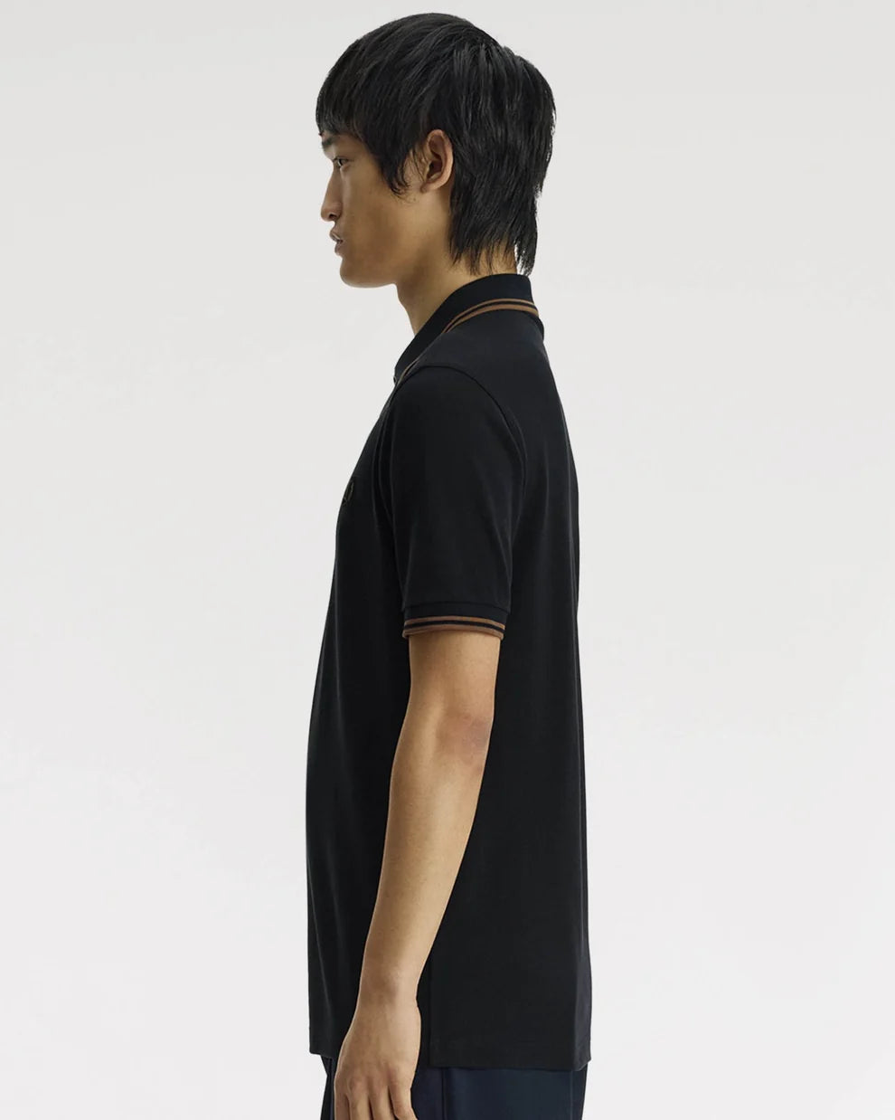 Fred Perry M3600 Twin Tipped Polo T-Shirt 48D - Navy/Bronze