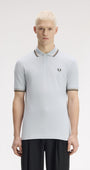 Fred Perry M3600 Twin Tipped Polo T-Shirt 70C - Dusky Blue/Dark Caramel/Night Green