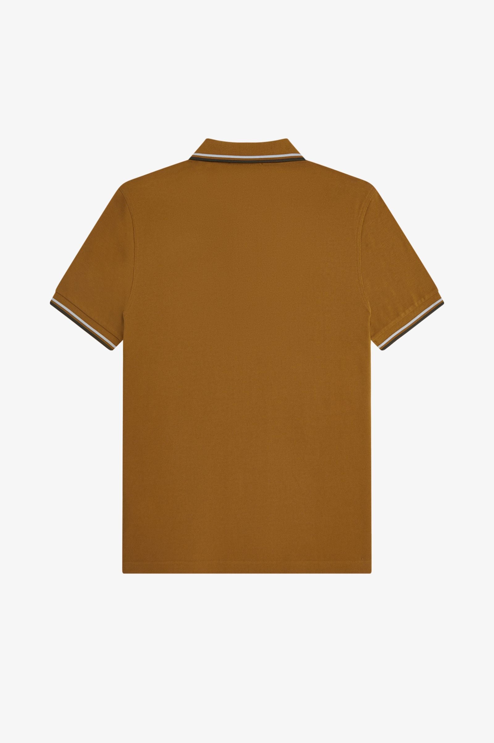 Fred Perry M3600 Twin Tipped Polo Shirt 80C - Dark Caramel/Sky Blue/Night Green