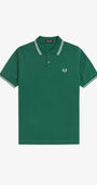 Fred Perry M3600 Twin Tipped Polo T-Shirt 81B - SPTGRN/LTIC/LTIC